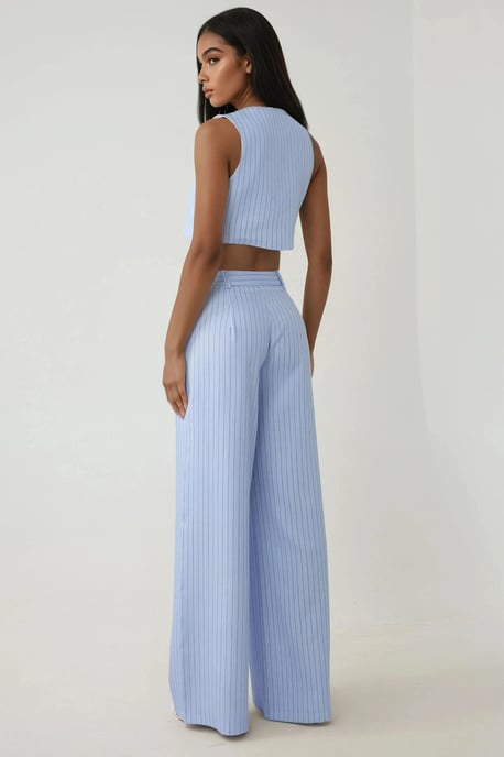 Pika Kollektion Enganliegendes Gestreiftes Crop-Top - Image 3