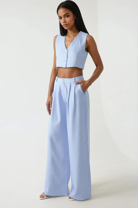Pika Kollektion Enganliegendes Gestreiftes Crop-Top - Image 4