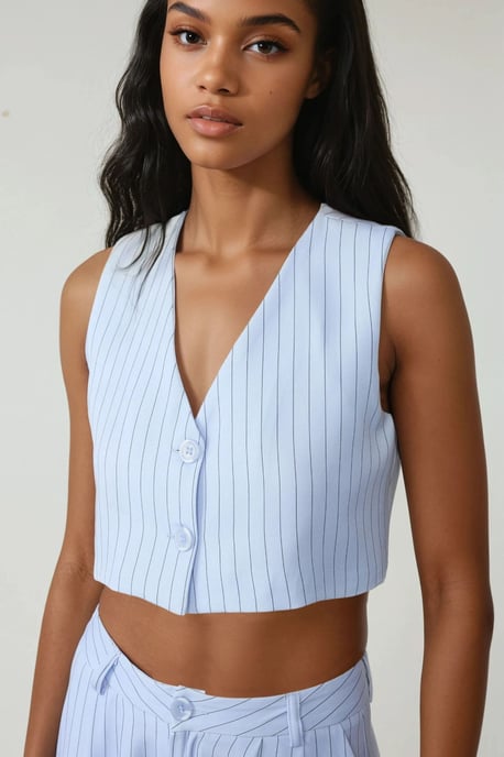 Pika Kollektion Enganliegendes Gestreiftes Crop-Top - Image 5
