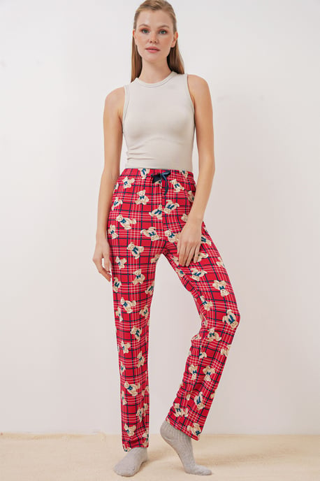 Musterte Mid-Waist Lounge-Hosen - Image 3