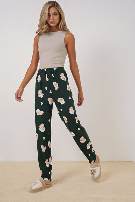 Musterte Mid-Waist Lounge-Hosen - Image 2
