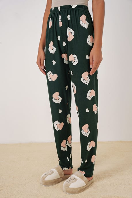 Musterte Mid-Waist Lounge-Hosen - Image 3