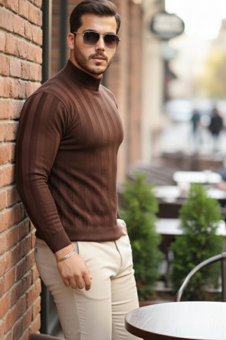 Strickpullover mit halb steigendem Kragen - Image 2