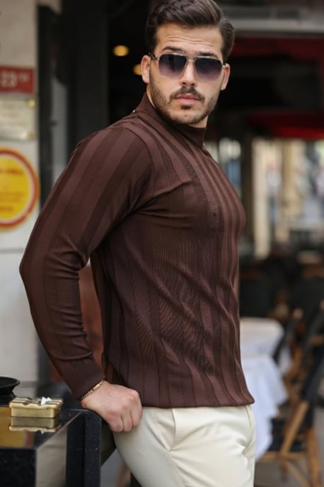 Strickpullover mit halb steigendem Kragen - Image 5