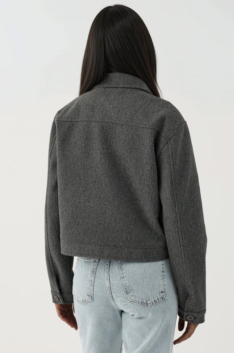 Texturierte Kurzjacke mit Reißverschluss - Image 2