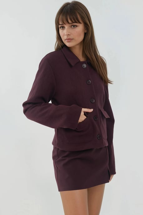 Knopfjacke mit Struktur und Taschen - Image 4