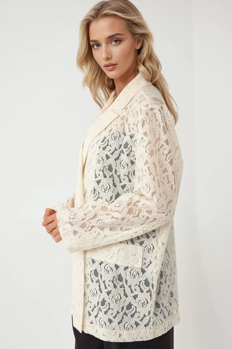 Florale Spitze Langarmjacke Pika Kollektion - Image 4