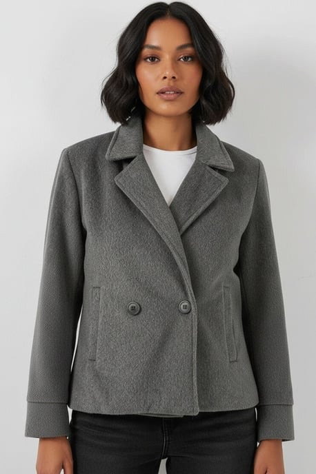 Texturierte zweireiher Jacke - Image 1