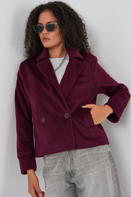 Texturierte Doppeltverschlussjacke - Image 3
