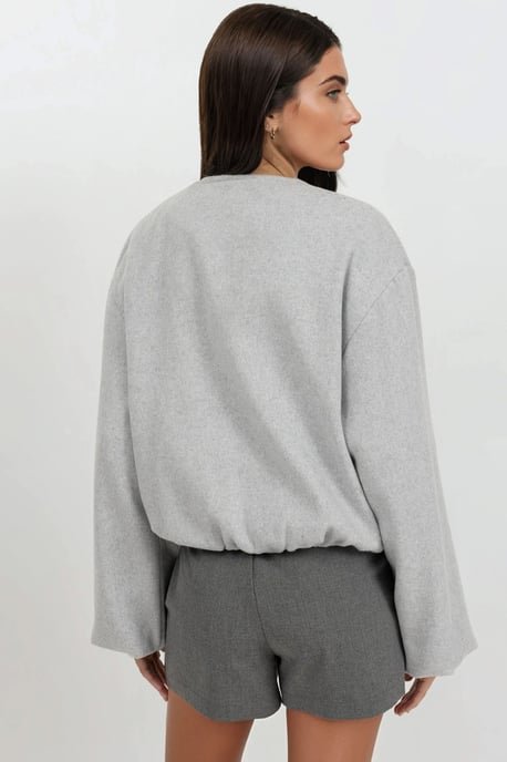 Vollzip-Übergroße Strukturbomberjacke - Image 2