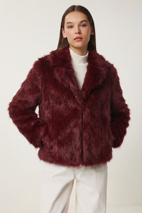 Kunstfell Schal Kragen Jacke - Image 5