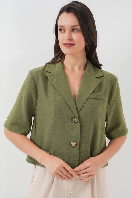 Gekürztes Button-Up Hemd - Image 3