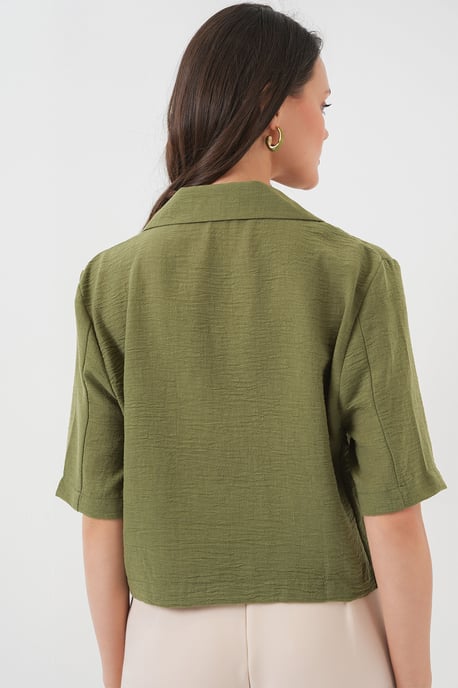 Gekürztes Button-Up Hemd - Image 5