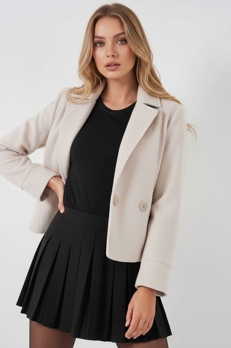 Strukturierte Doppelreiherjacke - Image 3