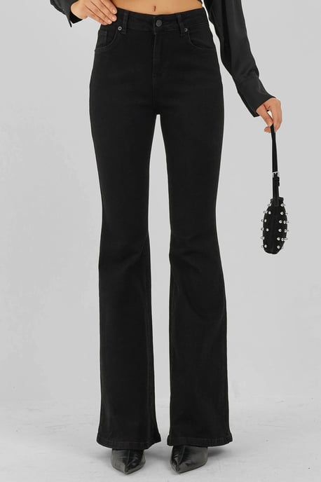 Hochtaillierte Bootcut-Jeans - Image 1