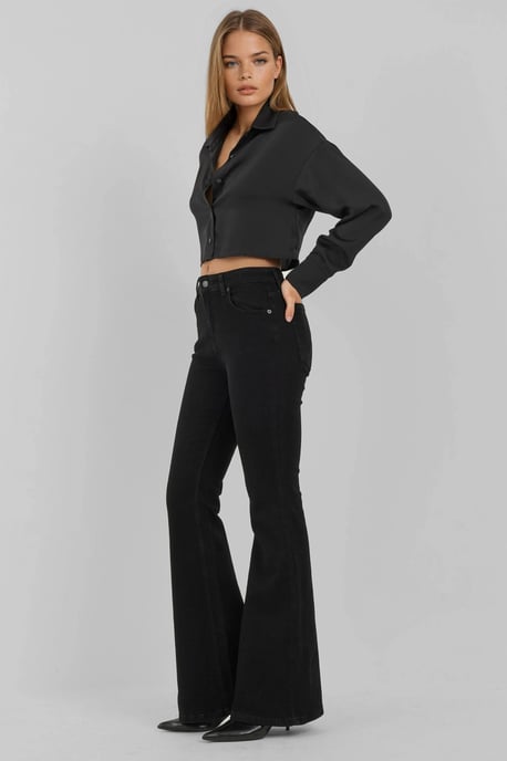 Hochtaillierte Bootcut-Jeans - Image 3