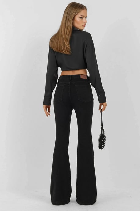 Hochtaillierte Bootcut-Jeans - Image 4