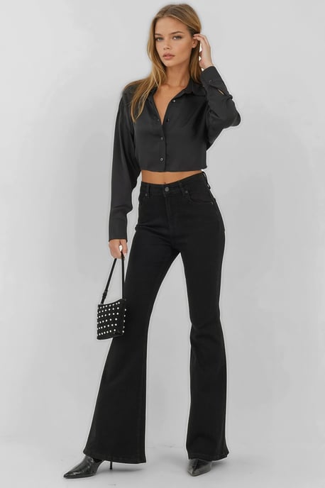 Hochtaillierte Bootcut-Jeans - Image 6