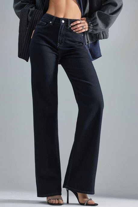 SQUALO Hochtaillierte Gerade Leg Jeans - Image 1