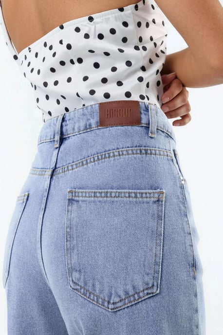 Weite Beinform Raw Denim Jeans - Image 3