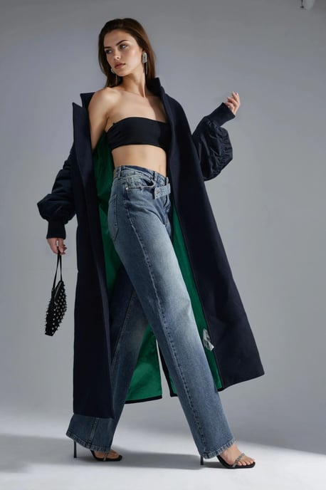 SQUALO hohe-taillierte weite Jeans - Image 5