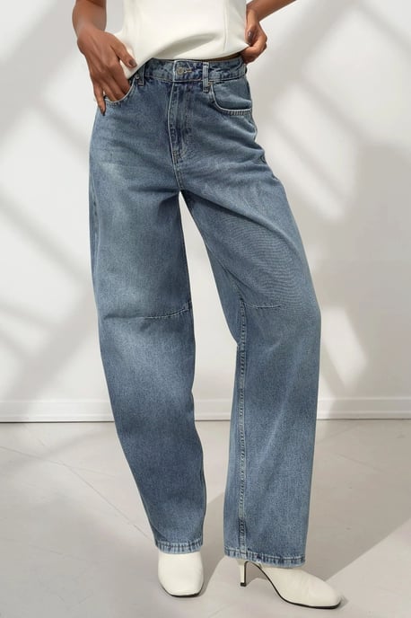 Weite Beinseiten Baggy-Jeans - Image 1
