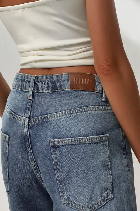 Weite Beinseiten Baggy-Jeans - Image 3
