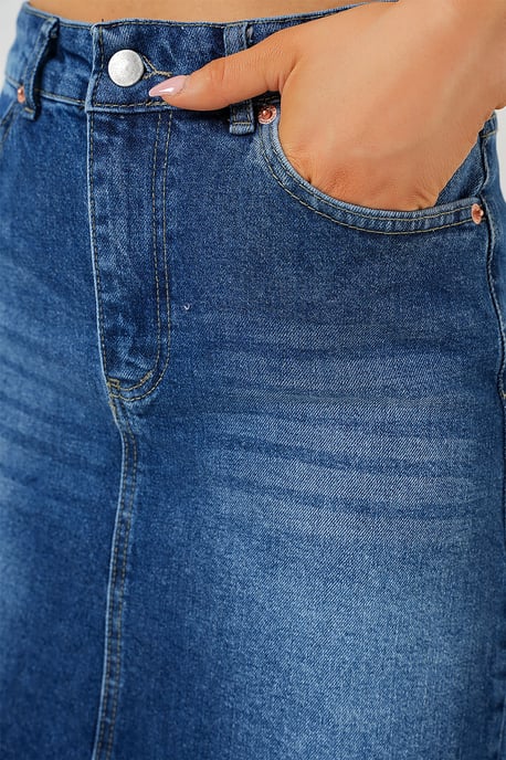 Slim Fit Mini-Denimrock mit Knöpfen - Image 6