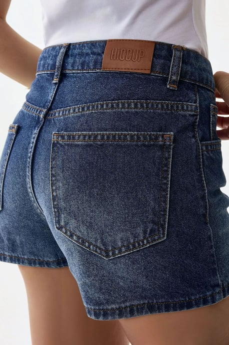 Hohe Taillen Zerstörte Denim-Shorts - Image 6