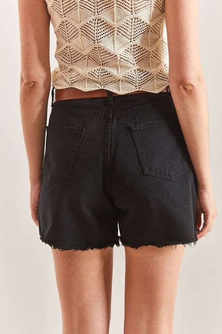 Gürtel-Jeansshorts - Image 2