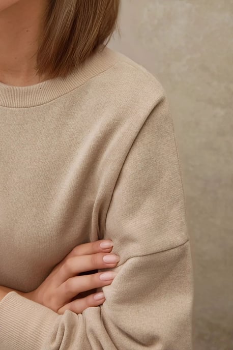 Übergroßer Rundhals-Basic-Sweatshirt - Image 4