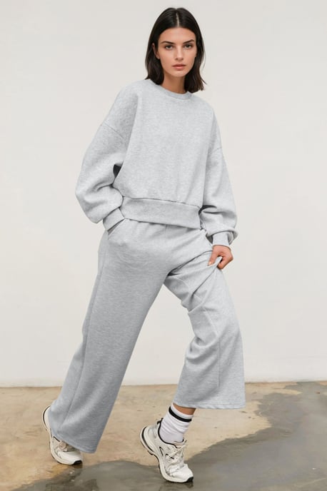 Lässiger Schnitt Crewneck Strickpullover mit erhabenem Muster - Image 4