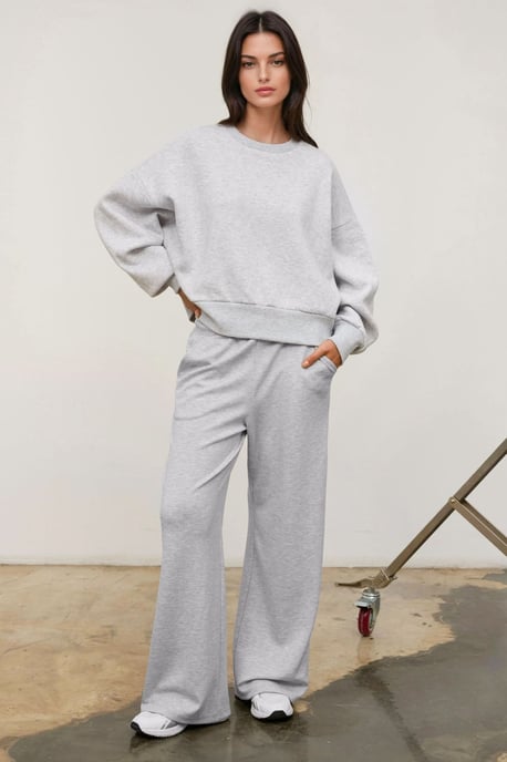 Lässiger Schnitt Crewneck Strickpullover mit erhabenem Muster - Image 5