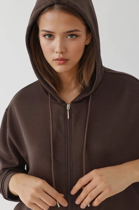 Weicher Touch Vollzip Hoodie Sweatshirt - Image 2