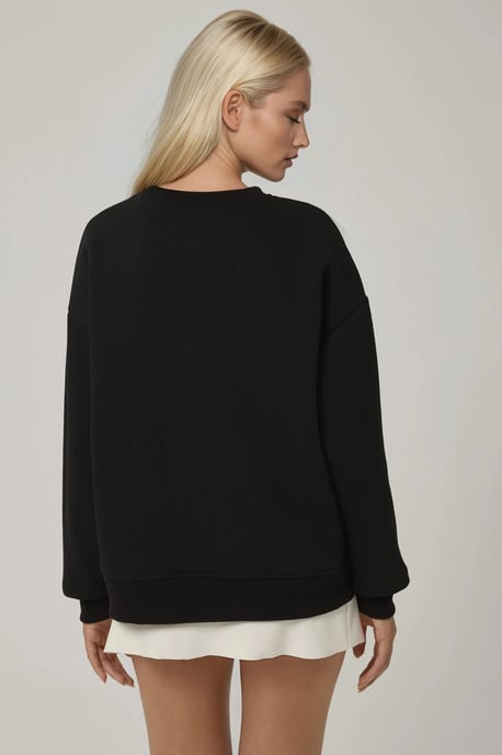 Gemütlicher Sweatshirt mit Tiermuster und gesticktem Rundhalsausschnitt - Image 6