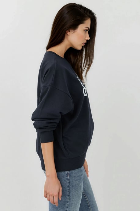 Bedruckter Rundhalsausschnitt Langarm-Erhebung Sweatshirt - Image 5