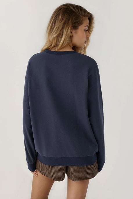 Bestickter Rundhalsausschnitt Sweatshirt - Image 5