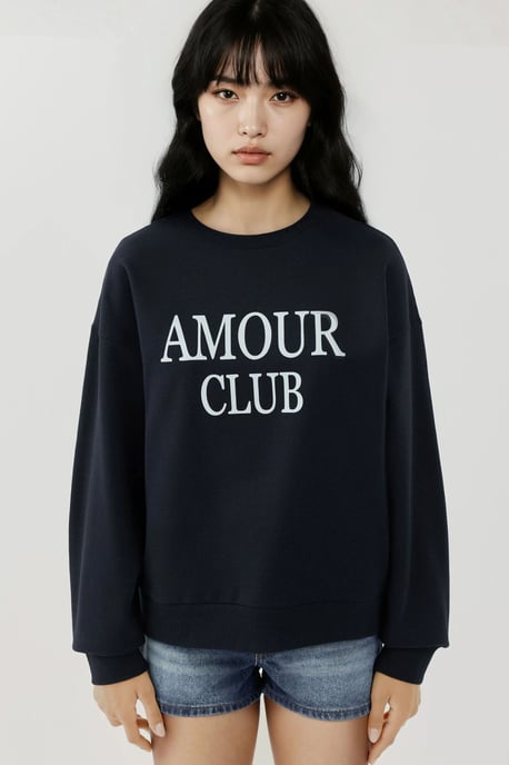 Bedruckter Crew-Neck Relaxed Fit Erhöhtes Sweatshirt - Image 5