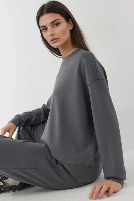 Modal Touch Basic Sweatshirt - Image 2
