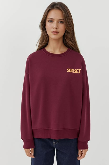 Bestickter Rundhals-Pullover mit erhobenem Design - Image 2