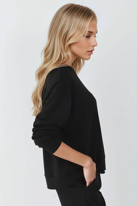 Modal Touch Basic Sweatshirt - Image 2