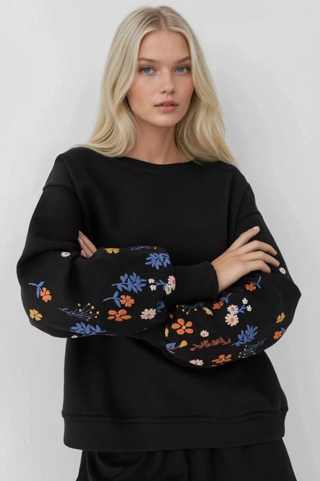 Bedruckter Langarmcrewneck-Sweatshirt - Image 2