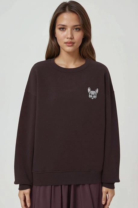 Komfort Sweatshirt mit Tiermotiv, bestickt, mit erhöhtem Rundhalsausschnitt - Image 6