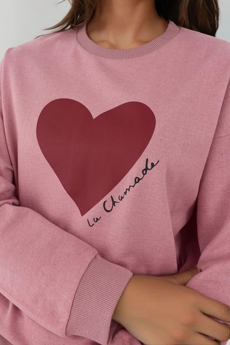 Bedruckter Rundhals-Sweatshirt mit erhabenem Design - Image 2