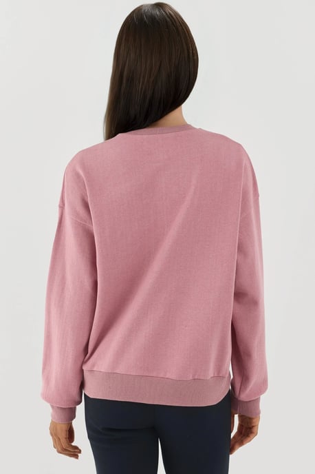 Bedruckter Rundhals-Sweatshirt mit erhabenem Design - Image 3