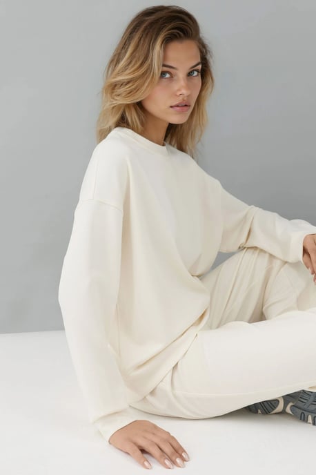 Modal Touch Basic Sweatshirt - Image 4