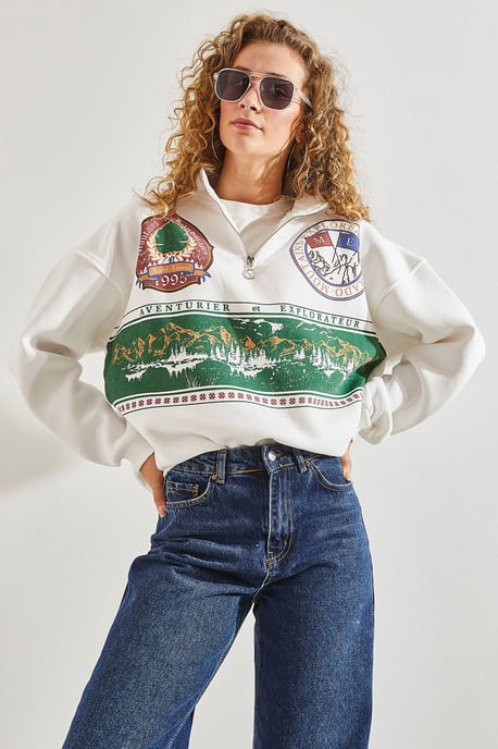 Übergrößiger Kapuzenpullover mit Strickdetail - Image 1