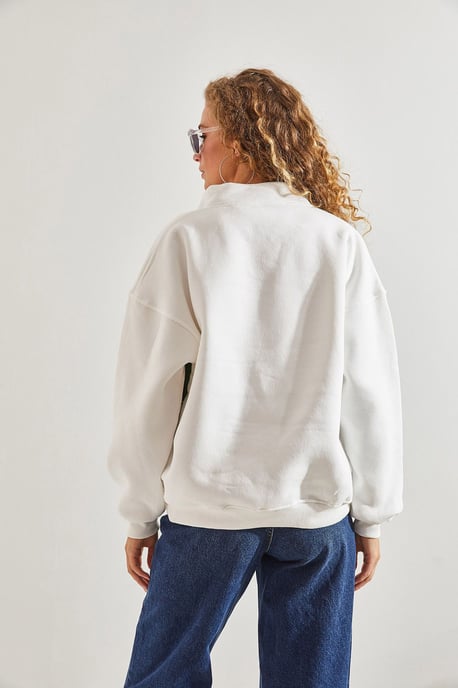 Übergrößiger Kapuzenpullover mit Strickdetail - Image 3