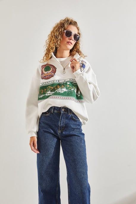 Übergrößiger Kapuzenpullover mit Strickdetail - Image 4