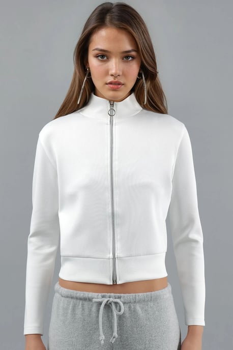 Reißverschluss Slim Fit Strick Sweatshirt - Image 6